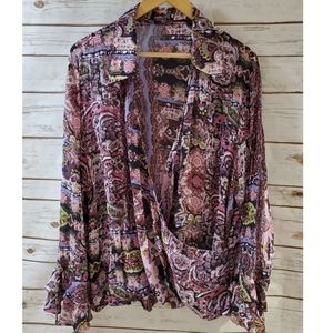 ⬇️SALE💛➕Belissimo NY 💜 Floral Bell Long Sleeves Top